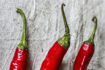 Close-up of red chili peppers