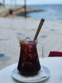 Close-up of drink on table