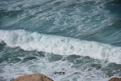 High angle view of sea