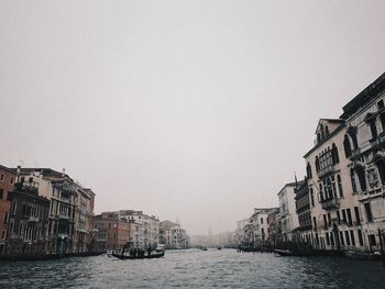 Scenic view of city against clear sky