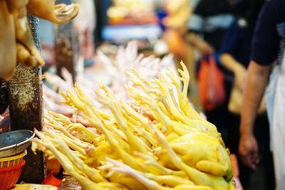 Close-up of yellow for sale in market