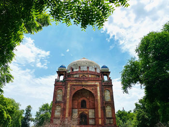 Low angle view of historic building against sky