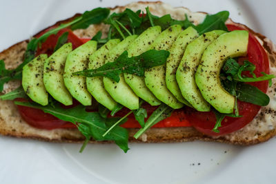 Close-up of meal served in plate