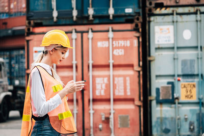 Man working at construction site