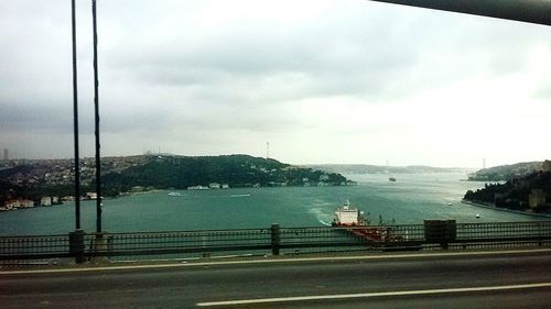 View of sea against cloudy sky