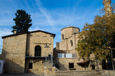 Low angle view of temple against sky