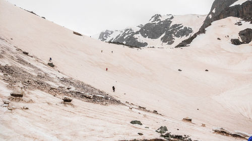 Scenic view of snowcapped mountains