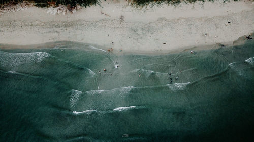 High angle view of lake