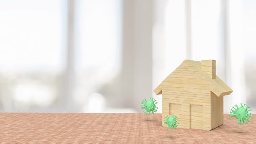 Close-up of toy on table at home