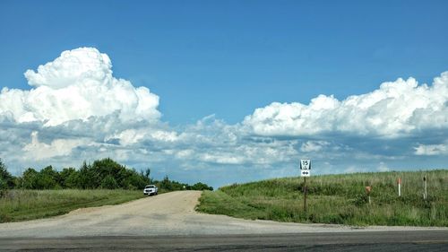 Country road along landscape