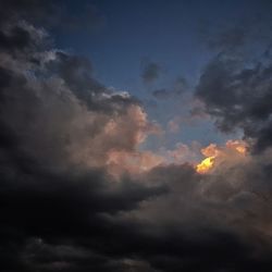 Low angle view of storm clouds in sky