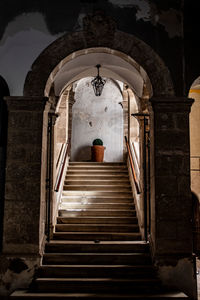 Staircase leading towards historic building