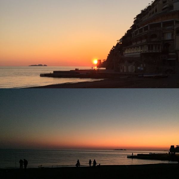 sunset, sea, horizon over water, water, orange color, beach, sun, silhouette, scenics, clear sky, beauty in nature, shore, tranquil scene, tranquility, idyllic, copy space, nature, vacations, sunlight, incidental people