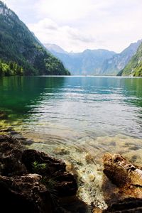 Scenic view of lake