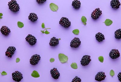 High angle view of fruits