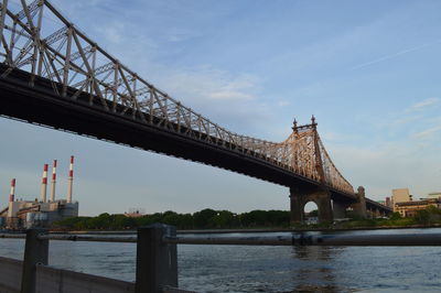 Low angle view of bridge over river