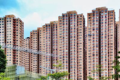 Low angle view of buildings against sky