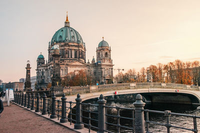 View of cathedral and buildings against sky