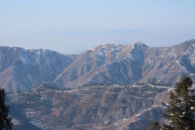 View of mountain range against the sky