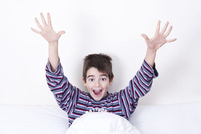 Portrait of boy smiling