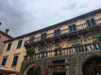 Low angle view of historic building against sky