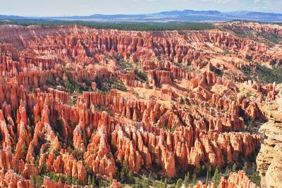 Aerial view of rock formations