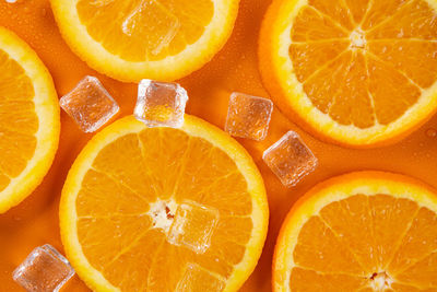 Full frame shot of orange slices