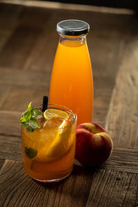 Close-up of drink on table