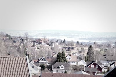 High angle shot of townscape