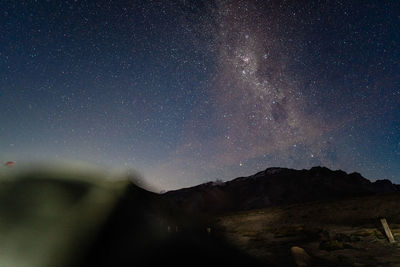 Astronomy photography at andes mountain range in mendoza argentina south america