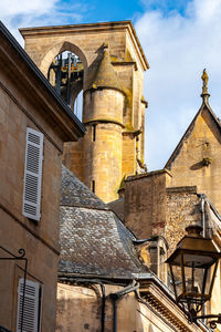 Low angle view of old building against sky