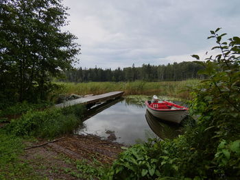 Scenic view of river against sky