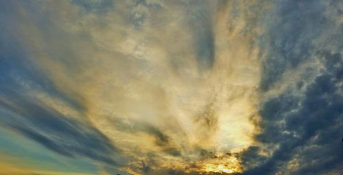 Low angle view of cloudy sky