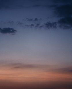 Low angle view of sky during sunset