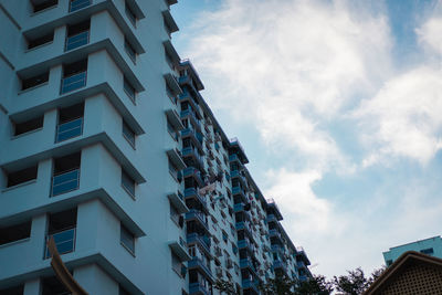 Low angle view of residential buildings against sky