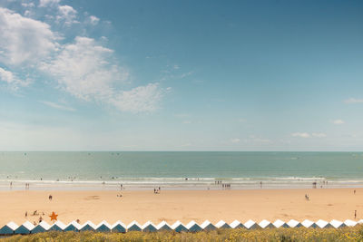 Beach huts in saint-gilles-croix-de-vie in vendée