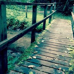 High angle view of footpath