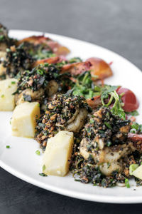 Close-up of food in plate