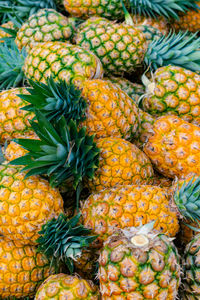 Full frame shot of pineapple for sale