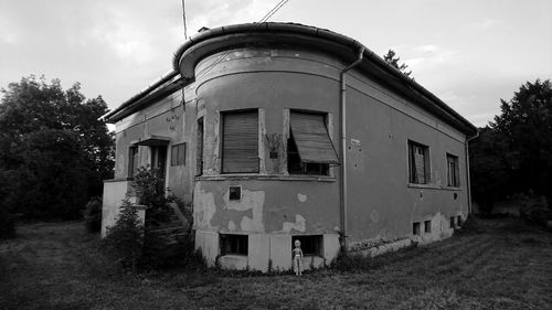 Exterior of old building against sky