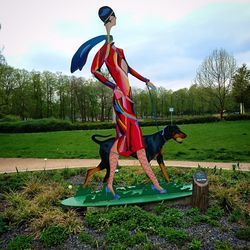 Full length of man standing on field