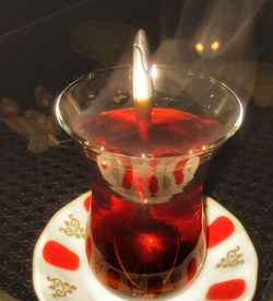 Close-up of drink on table