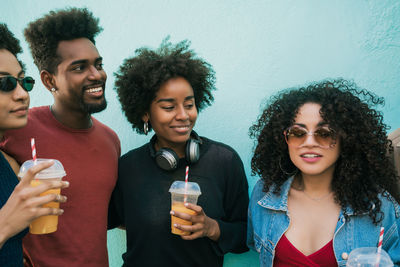 Portrait of smiling young couple