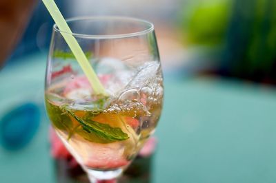 Close-up of drink on table