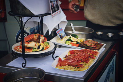 Close-up of served food