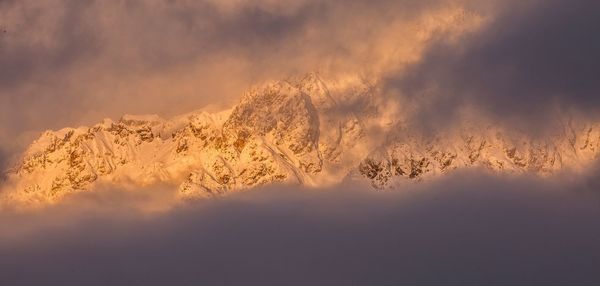 Scenic view of snow against sky