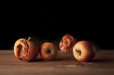 Close-up of food on wood