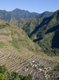 High angle view of landscape against sky