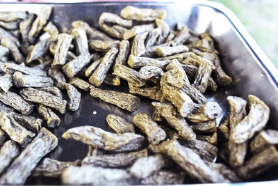 Close-up of food on table