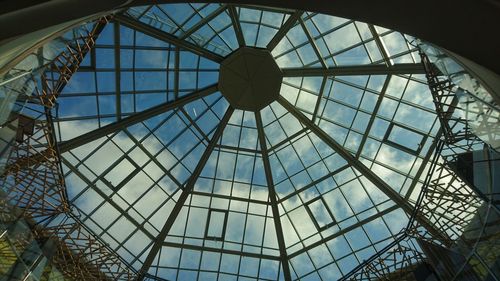 Low angle view of skylight